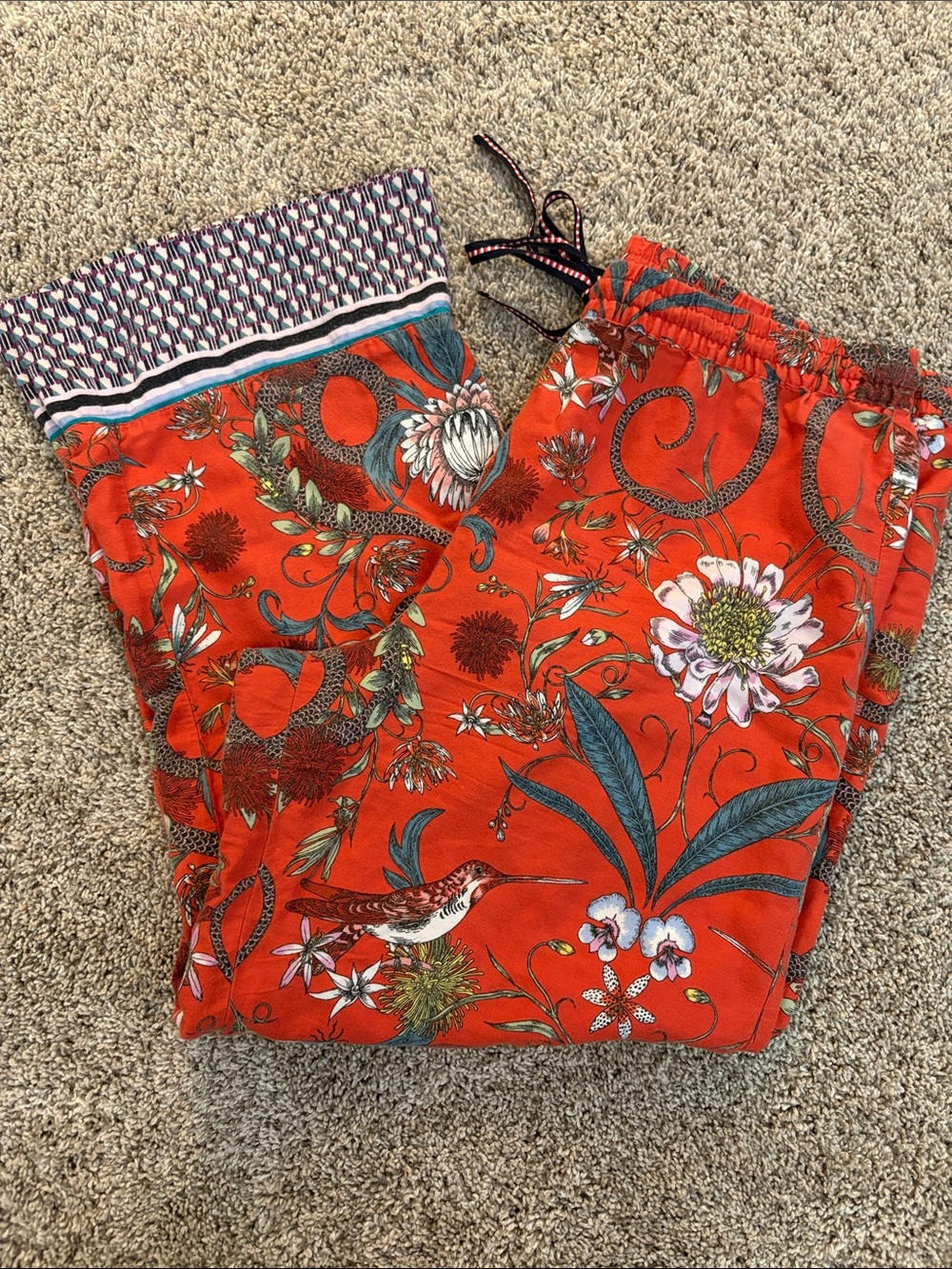 Anthropologie Victoria Garcia Sparrow Flannel Pajama Pants size L
